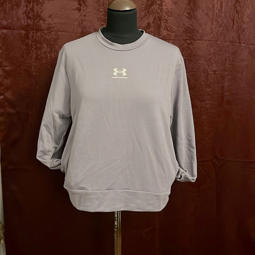 Under Armour Soft Purple Lavender Cropped Fleece Top Small